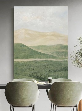 Texturkunst Werke - abstrakte Landschaft Mounts grüne Wand Kunst Minimalismus Textur
